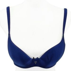 🌴 Victoria's Secret Navy Blue Lined Demi T-Shirt Bra 34C 3 / $20 Sale